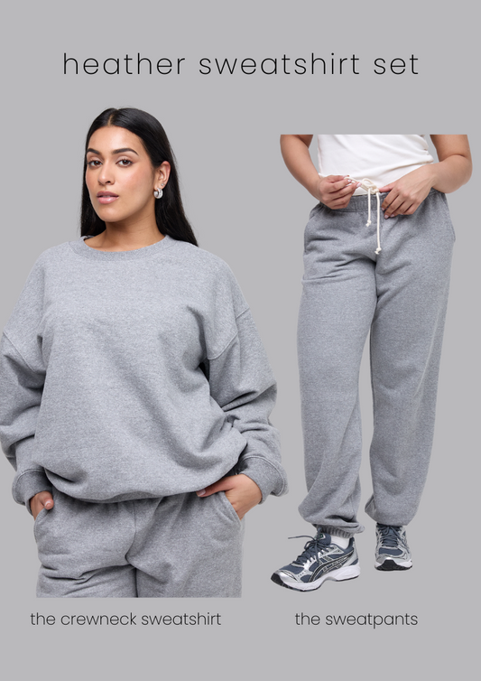 heather sweatshirt set