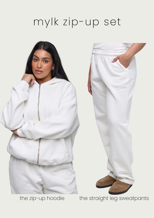 mylk zip up set