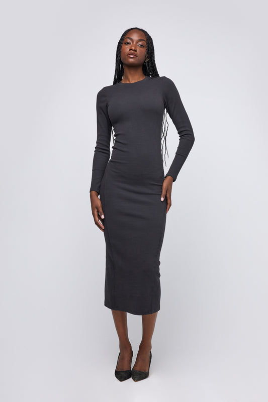 the crewneck maxi dress