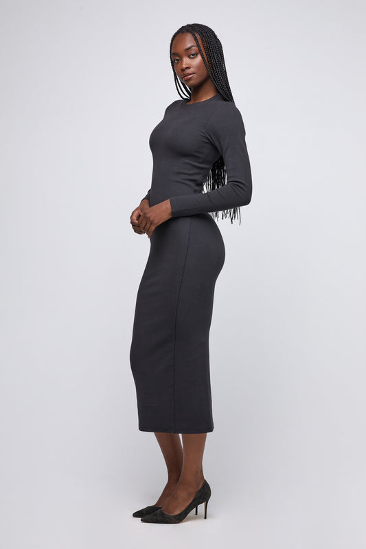 the crewneck maxi dress