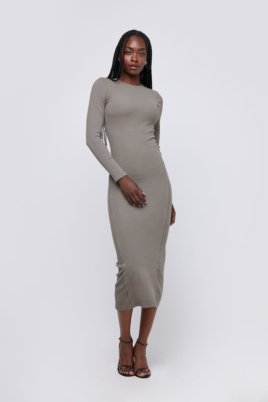 the crewneck maxi dress