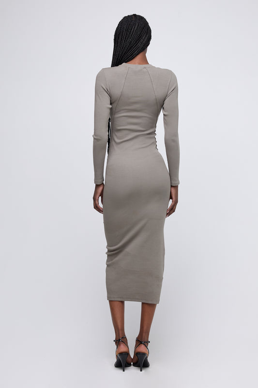 the crewneck maxi dress