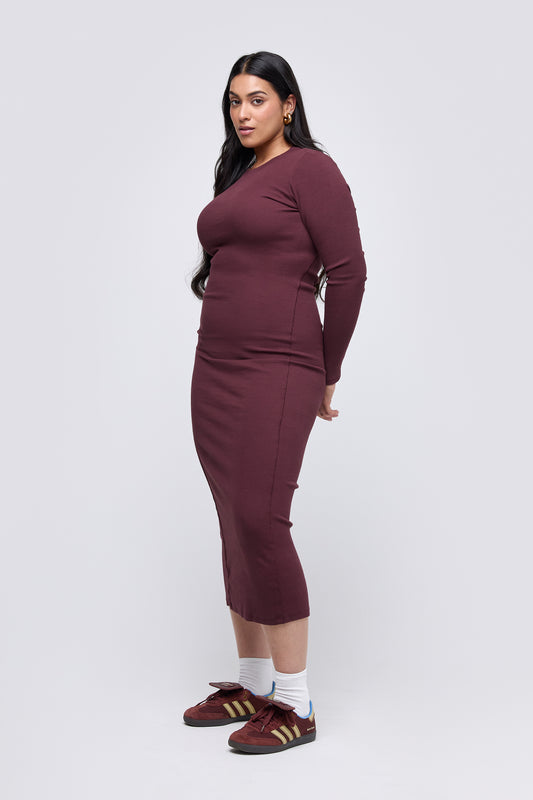 the crewneck maxi dress