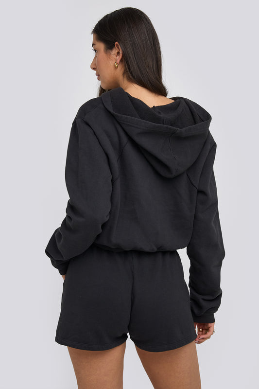 the crop zip up hoodie