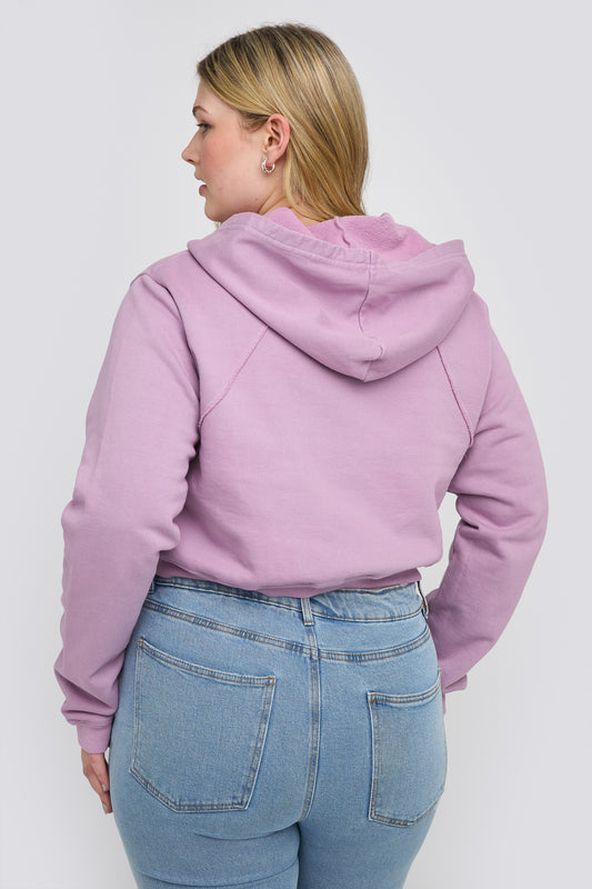 the crop zip up hoodie